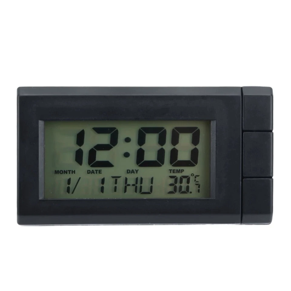 Electronic Display Digital Clock 1 Pcs Adjustable Auto Thermometer - Image 1 of 4
