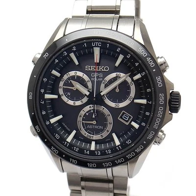 Reloj pulsera para hombre SEIKO Astron SBXB011 GPS radio satelital solar esfera negra 45 mm Foto 1 de 4