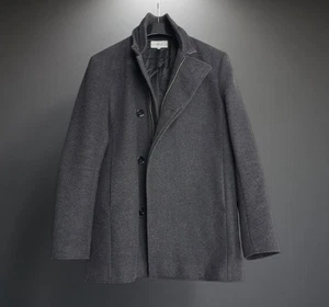 Reiss Wool Coat Jacket Grey Men's L - Picture 1 of 10