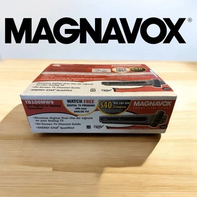 Magnavox DTV Digital To Analog TV Converter TB100MW9 w/ Remote New Unopened Box - Image 1 of 4
