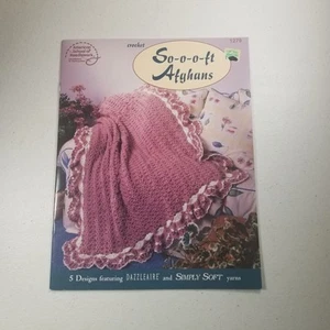 So-o-o-ft Afghans Crochet American School of Needlework 1279 - Picture 1 of 2