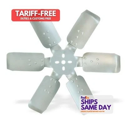 Flex-A-Lite 101350, ventilador de carrera accionado por correa hoja de aluminio de 18 pulgadas - rendimiento plateado Foto 1 de 4