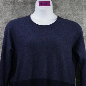 Athleta Sweater Womens Medium Navy Blue Colorblock Cashmere Wool Blend Tunic - Picture 1 of 8