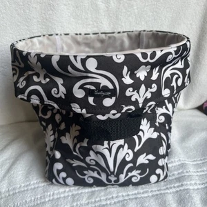 31 Thirty One Mini Utility Bin Parisian Pop Black white Collapsable - Picture 1 of 13