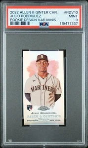 2022 Topps Allen & Ginter Chrome #RDV-10 Julio Rodriguez Rookie Design Variation - Picture 1 of 2