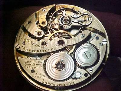 Hamilton 12S 23J Signed Masterpiece Open Face Pendant Set Nickel Movement - Image 1 of 4