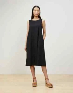 Lafayette 148 Leinen Wolle Etuikleid Small ärmellos schwarz - Bild 1 von 8