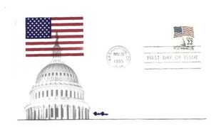 2114 22c Flag over Capitol, Tudor House, FDC - Picture 1 of 1