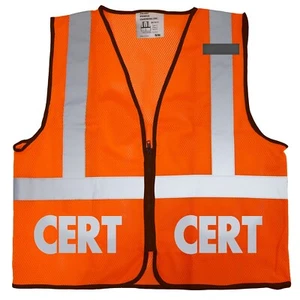 Chaleco de seguridad CERT con diseño REFLECTANTE, chaleco de alta visibilidad en naranja. - Imagen 1 de 4