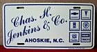 ?? Vintage " CHAS. H. JENKINS - ALL (6) GM LOGOS " Dealership Booster Plate ??
