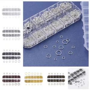1 Box Iron Jump Rings Close Unsoldered Mixed Color Earring Necklace Finding 59g - Picture 1 of 33
