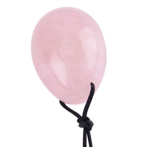Pink Rose Necklace Pendant Quartz Egg Drilled Gemstone Crystal Healing Stone Lqr