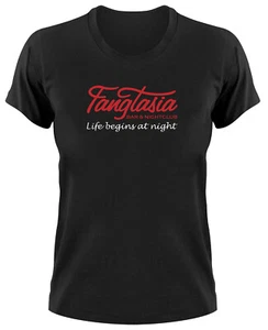 #1 True Blood Fangtasia Bar Damen T-Shirt Vampir Logo Fanshirt TV Serie - Bild 1 von 1