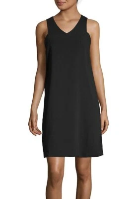 Vestido sem mangas Catherine Malandrino 157842 feminino gola V preto tamanho 10 - Imagem 1 de 2