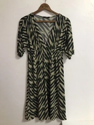 Vestido para mujer soprano multicolor verde púrpura tostado manga 1/2 talla M Foto 1 de 4