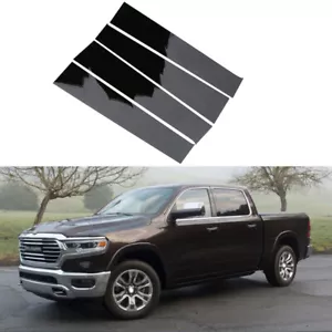 Pillar Post Decal Trim for Dodge Ram 2009-2018 (Crew Cab/Quad Cab) Glossy Black - Picture 1 of 15