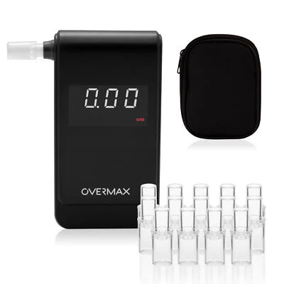 OVERMAX Alkotester - Digitaler Alkohol-/Promilletester mit Dräger-Sensor - Alkoholtester
