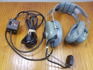 1969 Military Pilot Headset Roanwell Corp N.Y. Microphone P/N 106290 - Picture 1 of 11