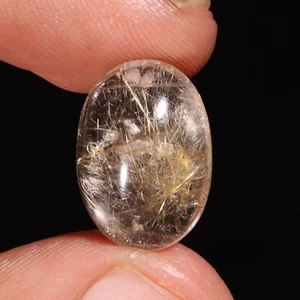 NATURAL GOLDEN RUTILE QUARTZ CABOCHON FOR MAKING JEWELRY RUTILE SILVER PENDNAT - Picture 1 of 2
