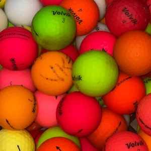 72 pelotas de golf Volvik usadas de colores surtidos mate - grado 2A AA Shag Hit-A-Way - Imagen 1 de 3