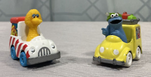 Sesame Street Diecast Lot with Big Bird's Popcorn Truck & Cookie Monster Van
