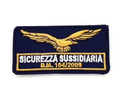 PATCH RICAMATA AQUILA SICUREZZA SUSSIDIARIA DM 154/2009 BORDO GIALLO