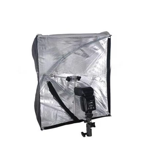 NICEFOTO faltbare Softbox 45x45cm mit Blitzhalter für Systemblitz Kompaktblitz - Bild 1 von 6