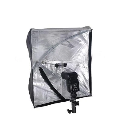NICEFOTO faltbare Softbox 45x45cm mit Blitzhalter für Systemblitz Kompaktblitz - Bild 1 von 4