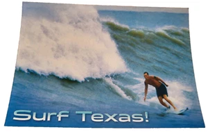 Tarjeta postal Surf Texas Galveston Island huracán ópalo letras grandes grandes  - Imagen 1 de 2