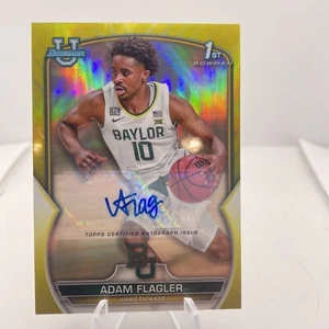 2022-23 Bowman University Chrome Prospect Orange Refractor /25 Adam Flagler Auto - Picture 1 of 2