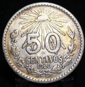 MEXICO 50 Centavos 1920 Silver KM445 - Picture 1 of 4