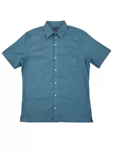 Mens Turquoise Storm Classic Fit Air Short Sleeve Button-Down Shirt S 14-14.5 - Picture 1 of 1