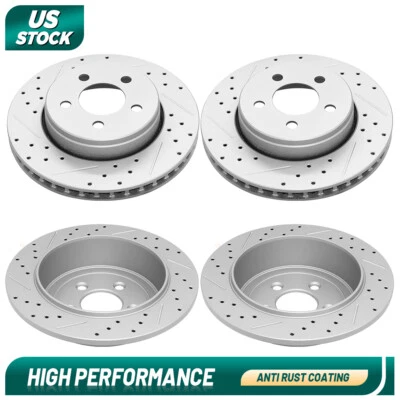 Front & Rear Brake Rotors for 2007-2010 2011 Dodge Nitro 2008-2012 Jeep Liberty - Image 1 of 4