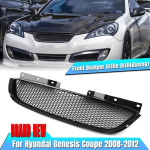 Front Bumper Grille Honeycomb Style For Hyundai Genesis Coupe 2008-2012 Black 1x - Picture 1 of 10