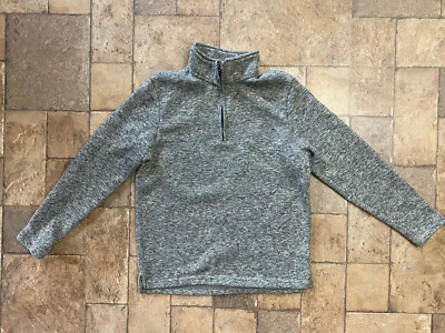 BEVERLY HILLS POLO CLUB Hombres Talla Mediana Gris Pullover Polar Media Cremallera Chaqueta Foto 1 de 4