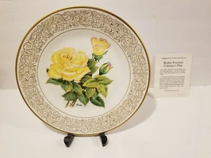 Edward Marshall Boehm Rose Plate Collection - The Peace Rose - Foto 1 di 3