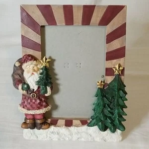 1999 Santa & Trees 4 x 6 Picture Frame - Picture 1 of 7