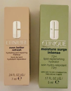 (2) CLINIQUE EVEN BETTER REFRESH HYDRATING ~WN 01 FLAX & MOISTURE SURGE - Picture 1 of 4