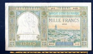 Marruecos 1000 Francos 18/6/1946 SUP H.623 203 Banco De Estado De Marruecos - Foto 1 di 2