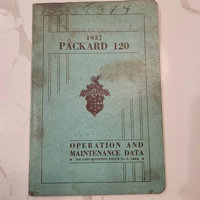 Packard 120 1937 manual 282 CI 8 cilindros, información del propietario libro original Foto 1 de 4