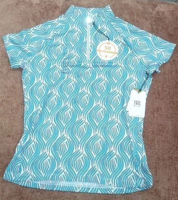 Top activo Tail White Label UPF 50 PARA MUJER talla pequeña nuevo con etiquetas turquesa absorbente Foto 1 de 4