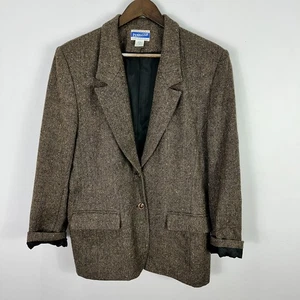 Vintage Pendleton Blazer Damen 18 braun Schurwolle Preppy Academia 90s Whimsigoth - Bild 1 von 5
