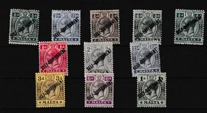 Malta KGV 1922 Self Government O/P Set To 1/- MH BP14655 - Picture 1 of 1