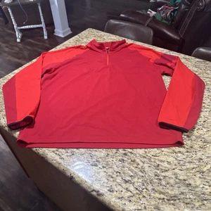 Oakley Shirt Herren XL Rot Quarter Zip Pullover Regular Fit Golf Performance - Bild 1 von 7