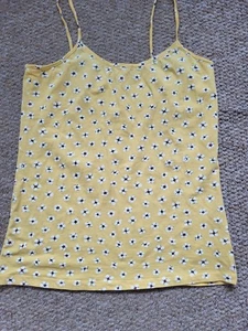 Cami Vest Yellow With Butterflies Size 14 - Picture 1 of 1