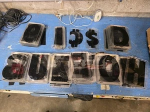 245 6" Acrylic Wagner Zip-Change Marquee Sign Changeable Letters Numbers Lot - Picture 1 of 5