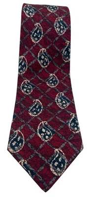 Corbata básica de seda Dolce & Gabbana roja cachemira talla 3,5x57" hecha en Italia (TF4) USADA EN EXCELENTE ESTADO Foto 1 de 4