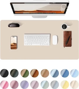 Large Mouse Pad Office Desk Mat, PU Leather Protector for Laptop and Keyboard - Afbeelding 1 van 50