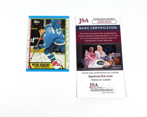 Tarjeta de hockey firmada por Peter Stastny 1989-90 Topps #143 Nordiques JSA automática DA057296 - Imagen 1 de 2