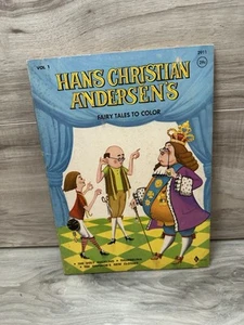 VTG Waldman 1961 Coloring Book Hans Christian Andersen Fairly Tales 90% unused - Picture 1 of 10